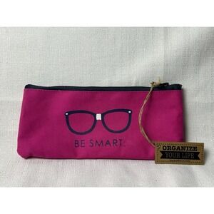 Pink‎ Glasses Pencil Case, Zipper